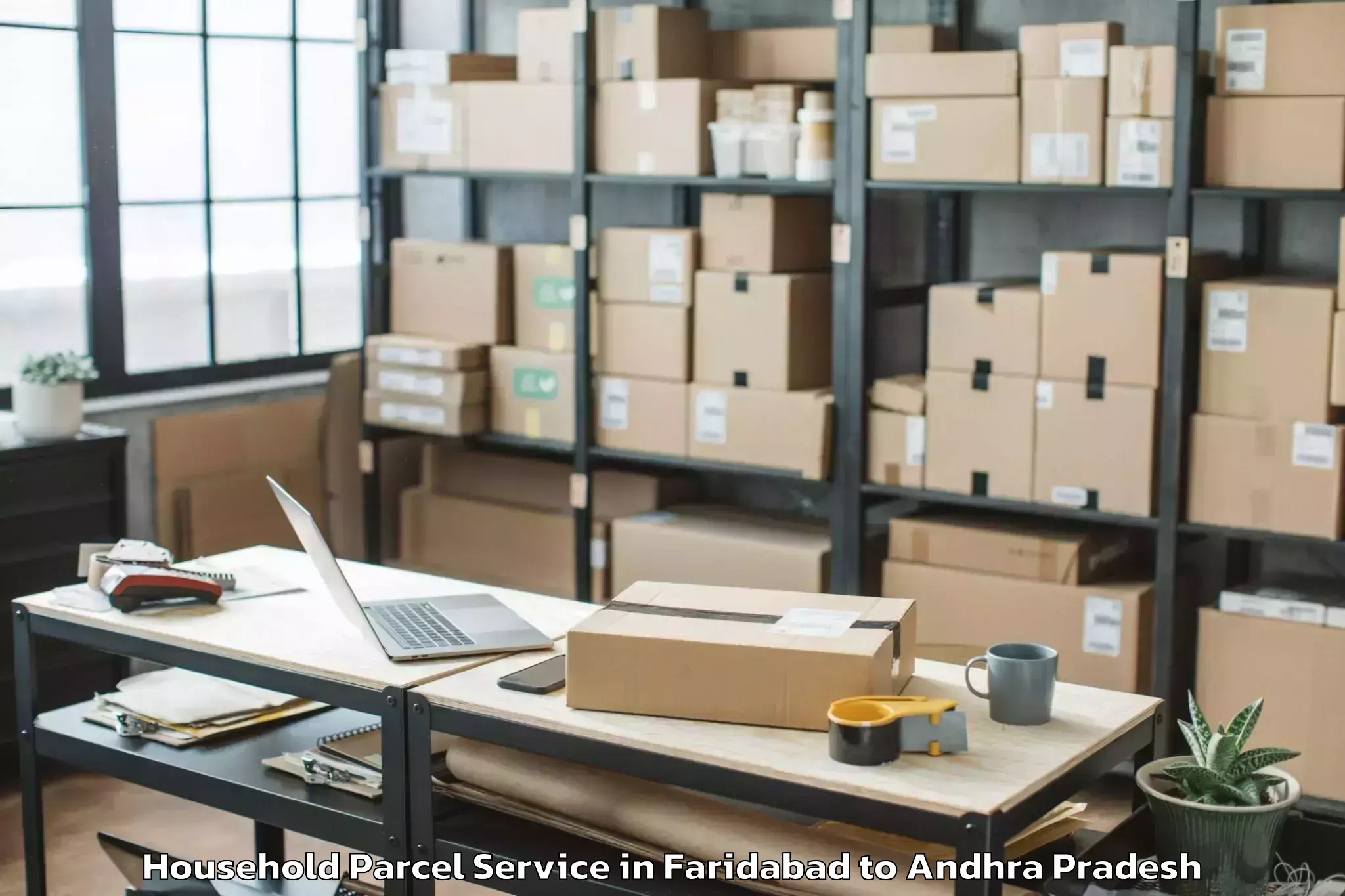 Easy Faridabad to Thamminapatnam Household Parcel Booking